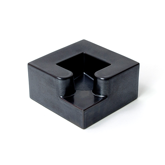 Block incense burner Black